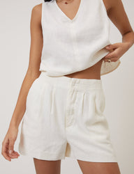 Linen-Blend Shorts