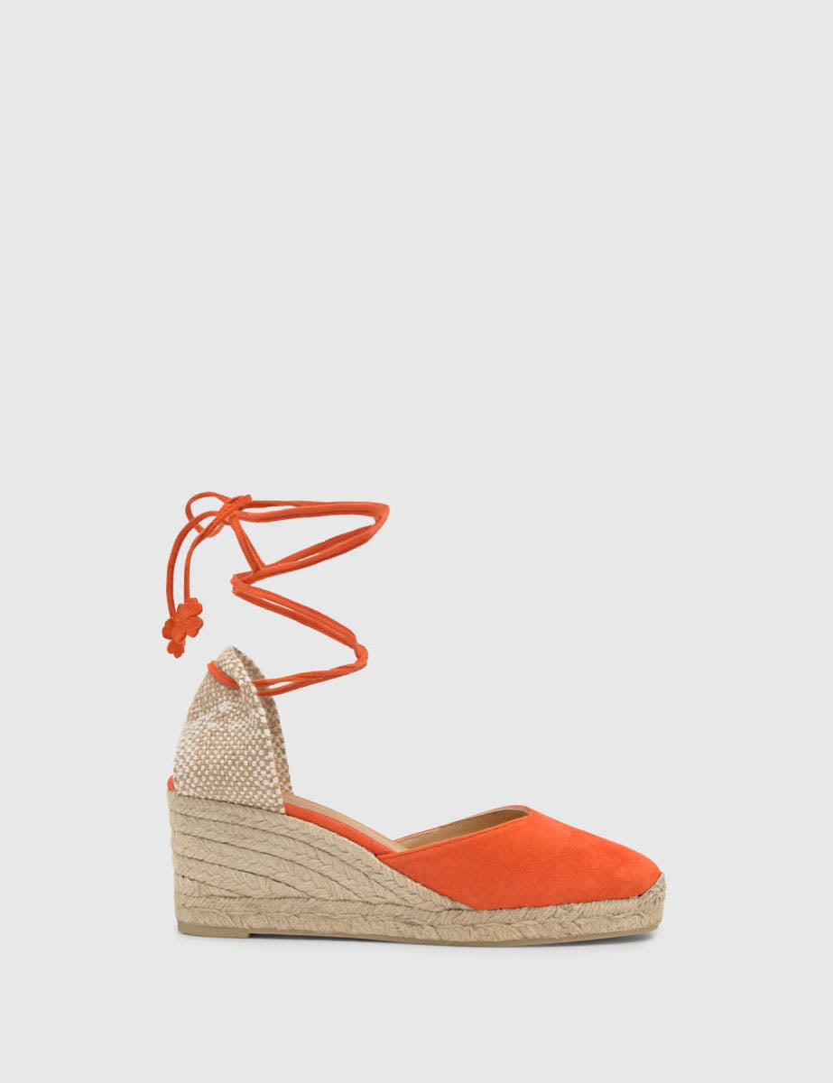Orange Castaner Carina Suede Espadrilles - Main Image