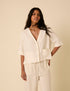 Cream Linen-Blend Shirt