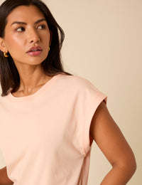 Light Pink Cap Sleeve T-Shirt