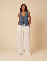 Blue Knitted Waistcoat