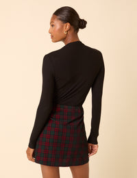 Red Tartan Mini Skirt