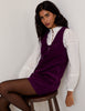 Purple Cord Nila Pinafore Mini Dress