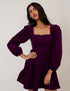 Purple Velvet Elsa Mini Dress