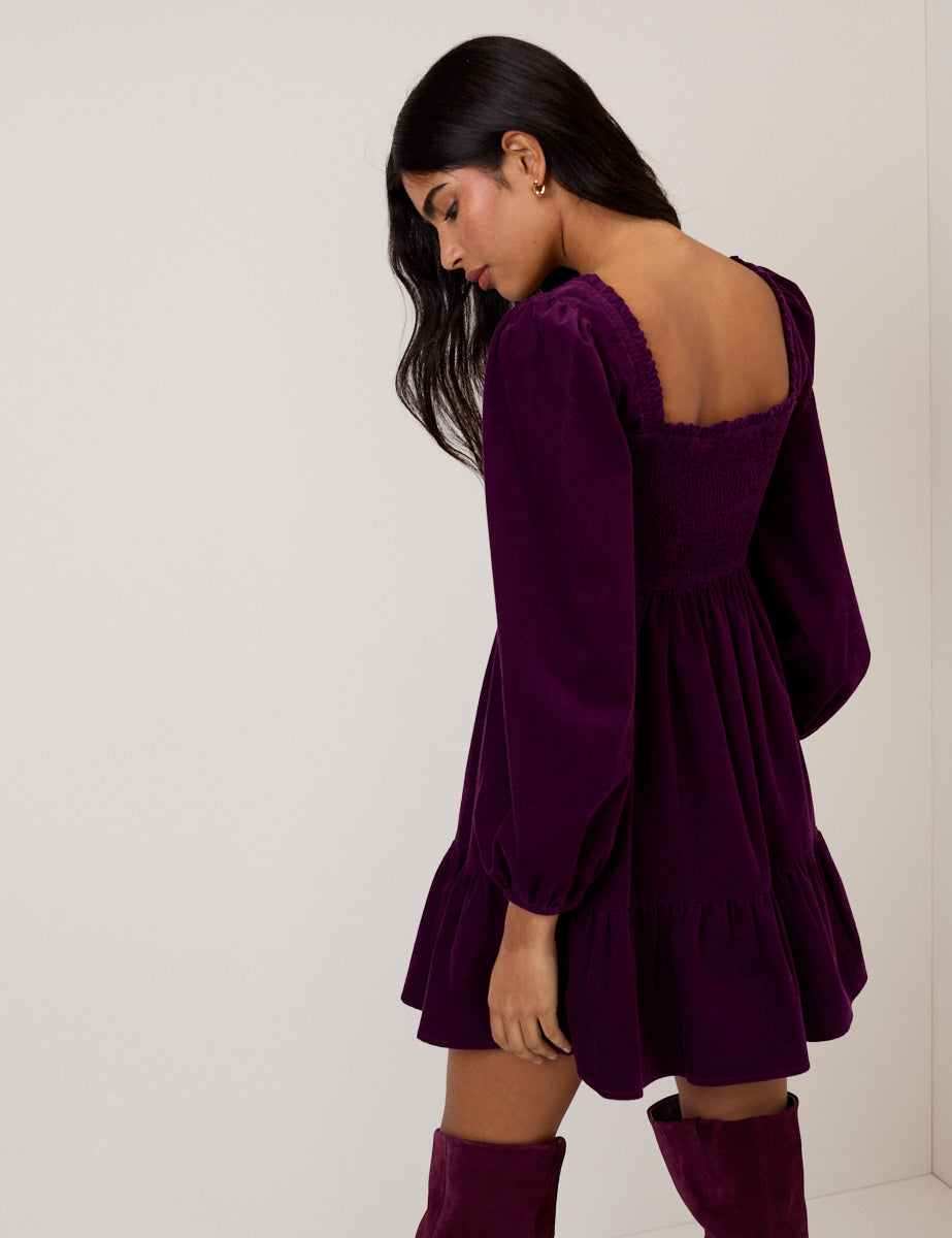 Purple Velvet Elsa Mini Dress Purple Velvet Elsa Mini Dress
