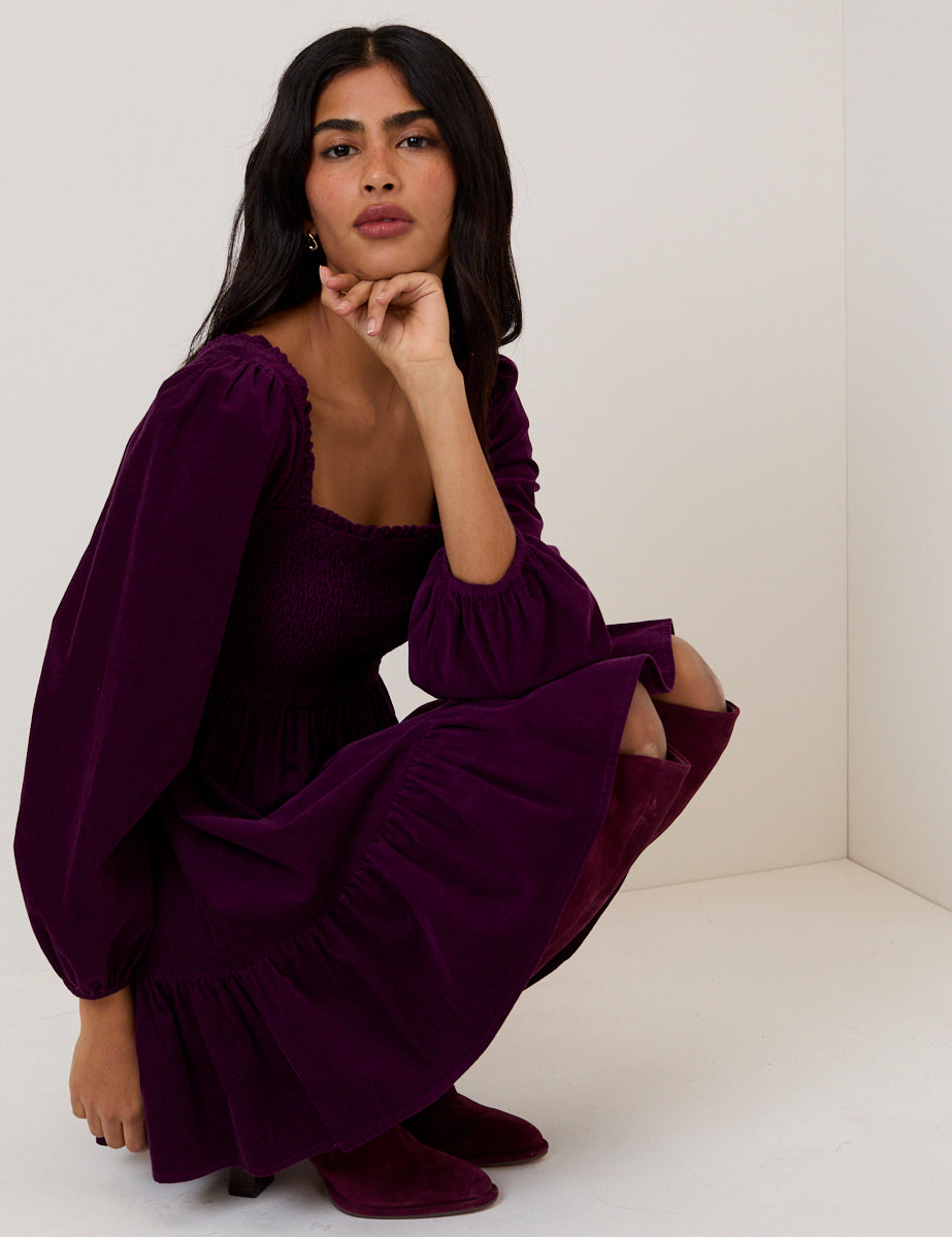 purple velvet mini dress Hour Of Echelia Velvet Mini Dress