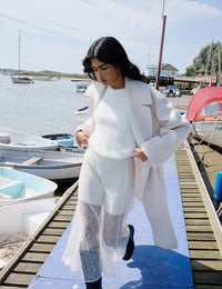 White Lace Midi Skirt
