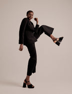 NC x Lisou Black Cord Double Breasted Tailored Blazer
