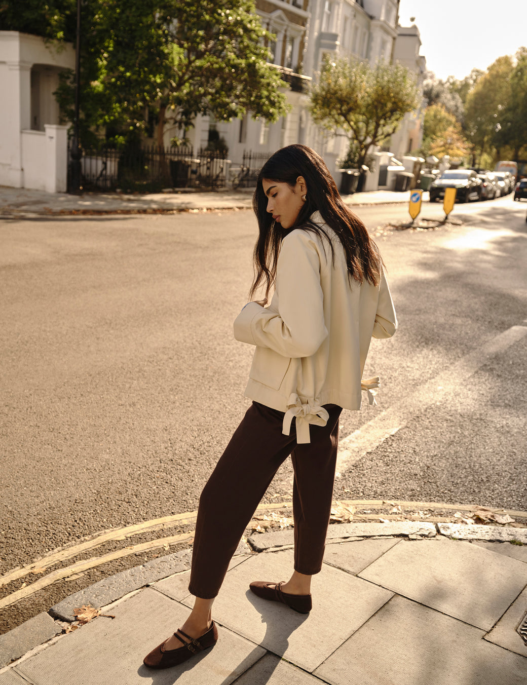 Chocolate Brown Suede Ballet Flats