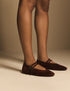 Chocolate Brown Suede Ballet Flats
