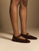 Chocolate Brown Suede Ballet Flats