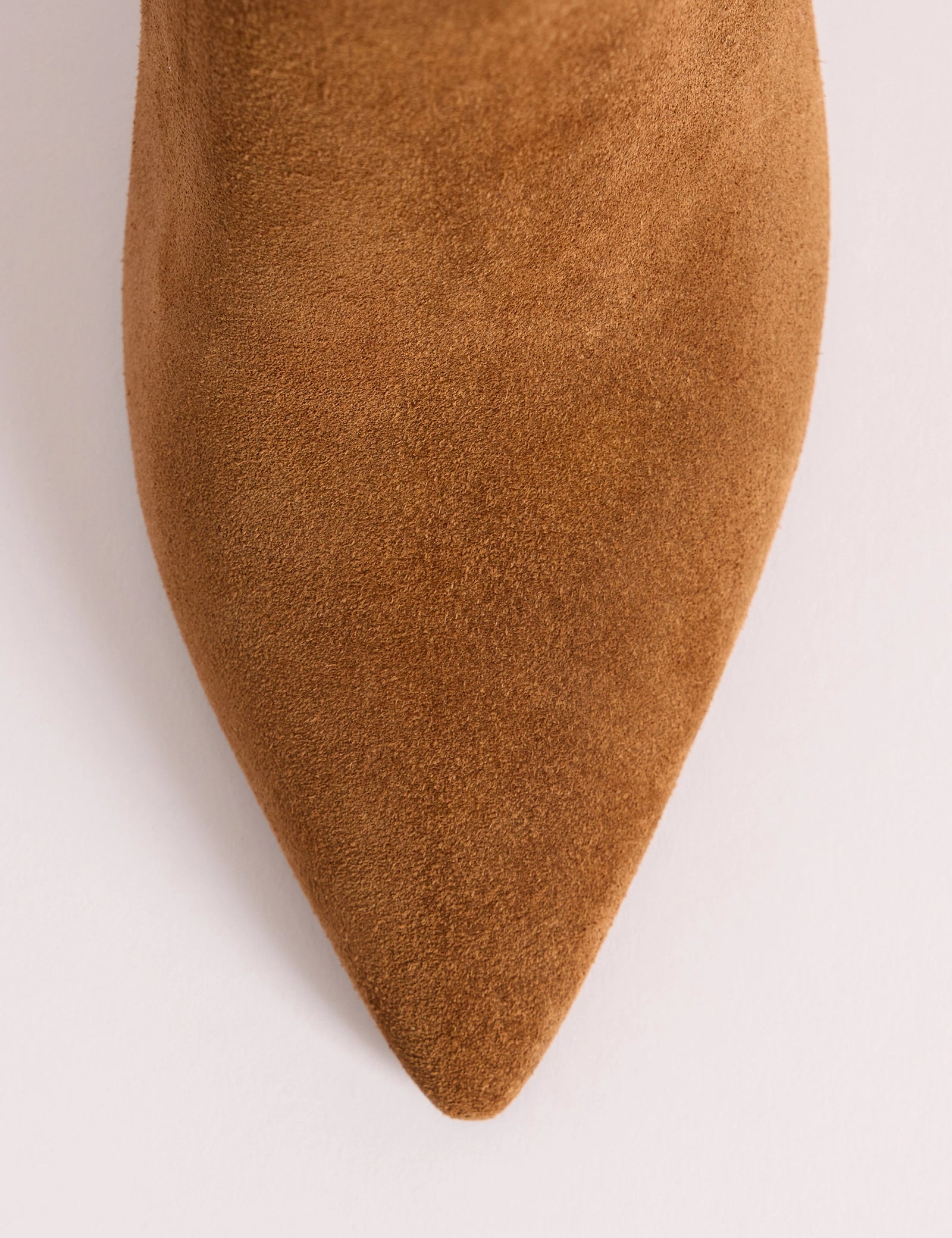 Brown Suede Knee High Heeled Boots
