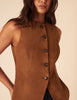 Brown Suede Waistcoat