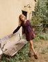 Burgundy Leather Mini Skirt