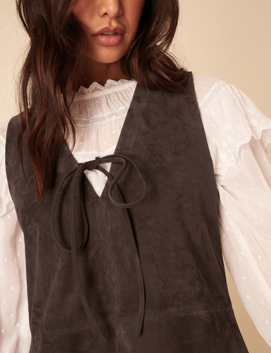 brown suede pinafore dress Limited Collection Women's Plus Size Beige Brown Faux Suede Pinafore Dress Size 12