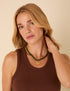 Gold Plated Beaded Coin Necklace