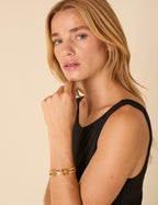 Gold Plated Knotted Cuff