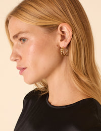Gold Plated Knot Hoops
