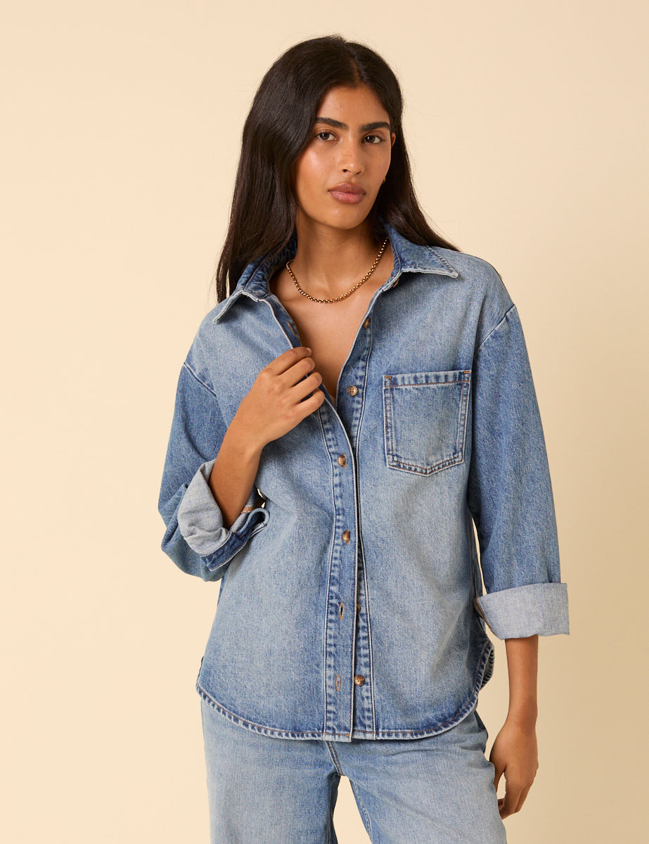 Blue Denim Oversized Shirt