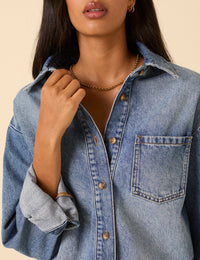 Blue Denim Oversized Shirt