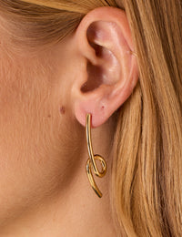 Gold Plated Spiral Earrings