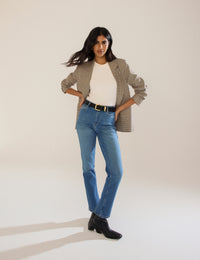 Blue Mid Rise Chelsea Skinny Jeans