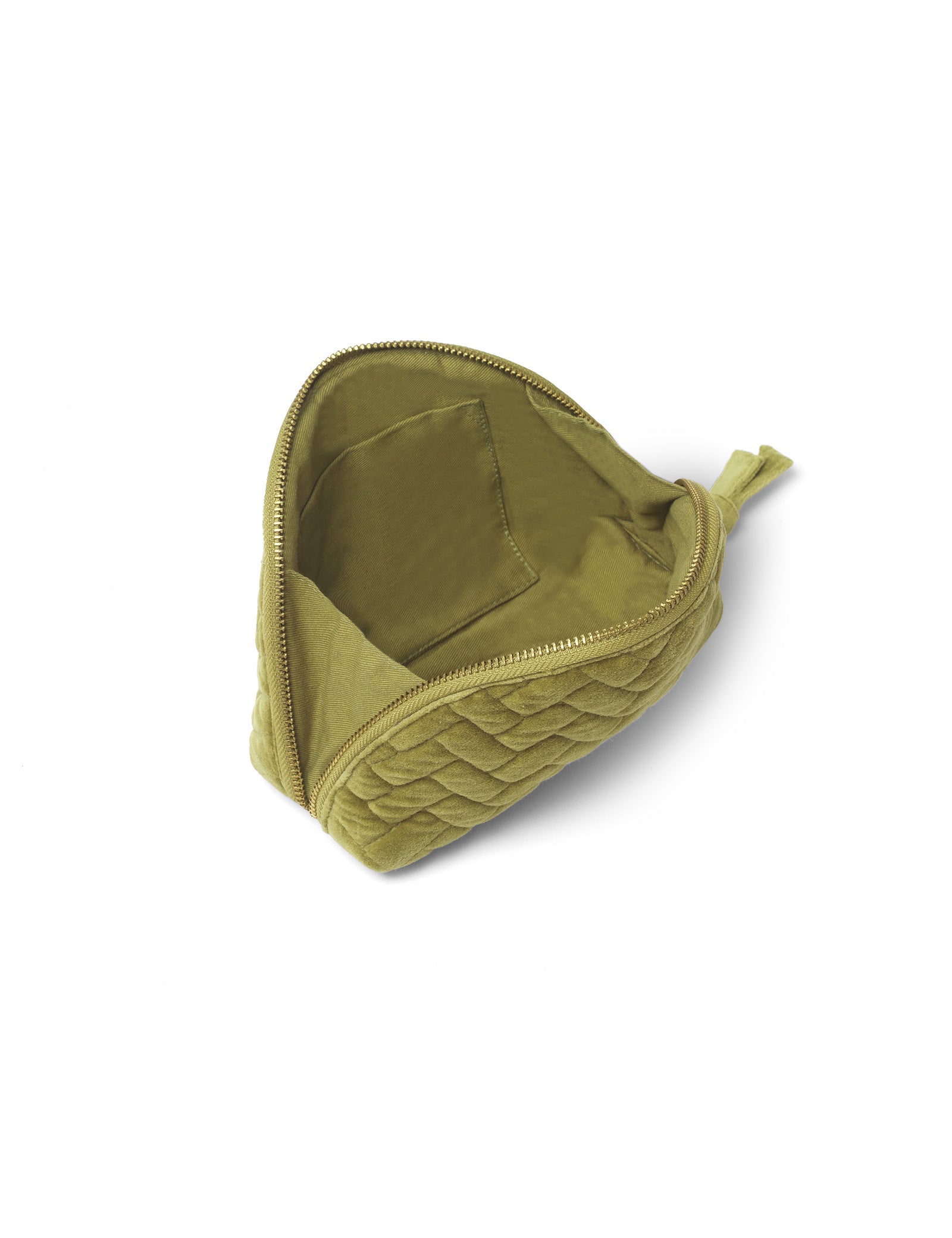 Green Velvet Small Makeup Bag