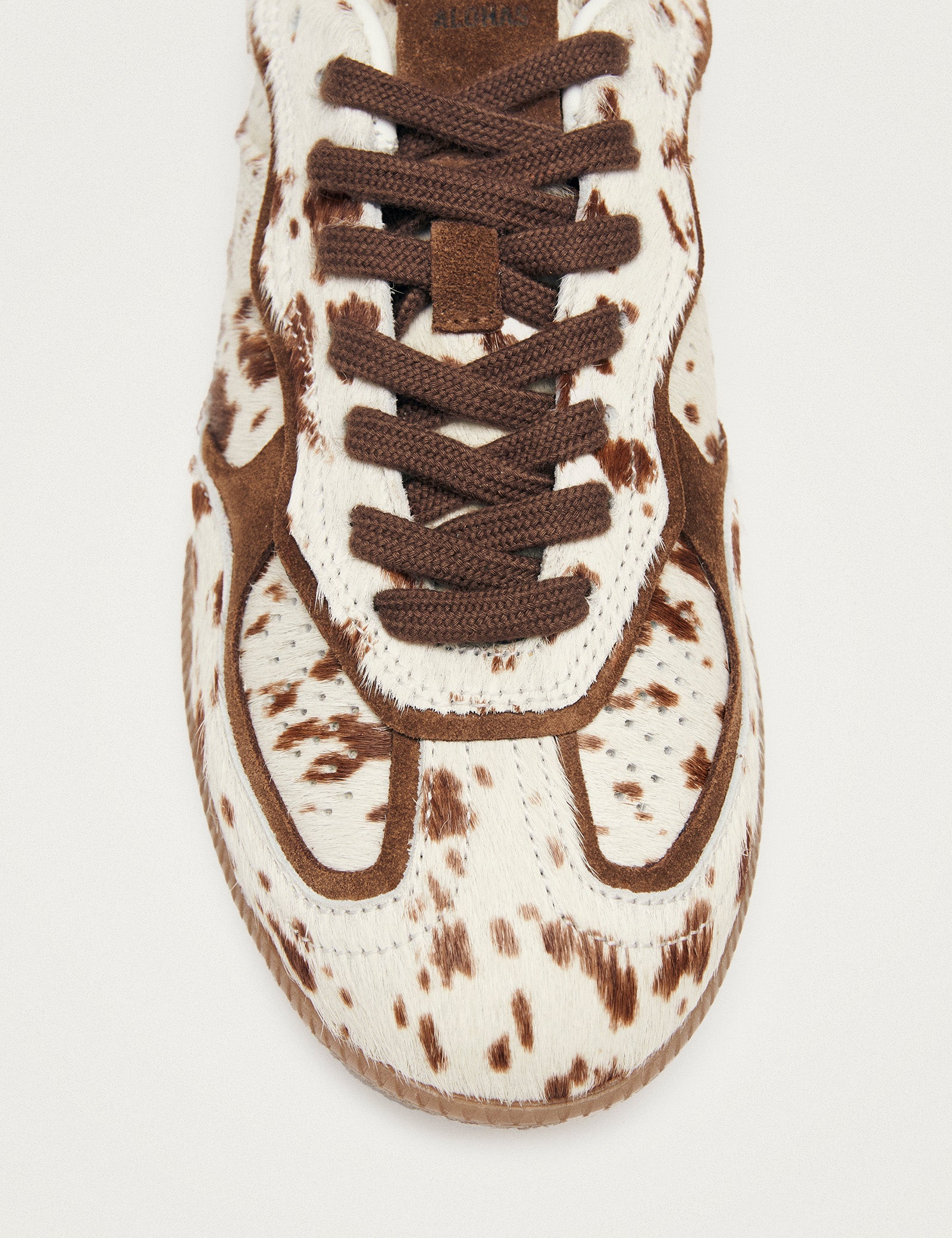 Alohas Cow Print Leather Trainers
