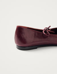 Alohas Burgundy Leather Ballet Flats