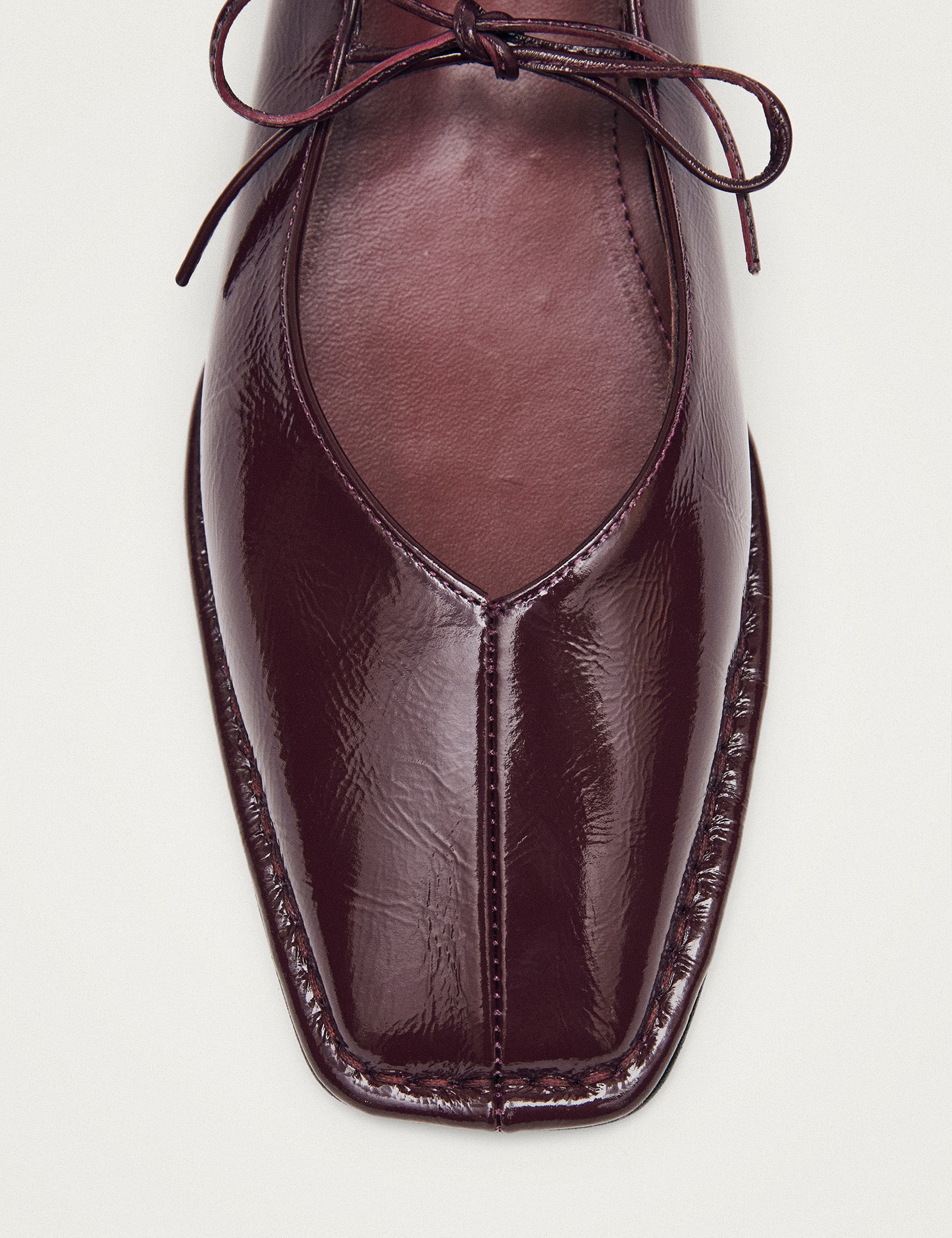 Alohas Burgundy Leather Ballet Flats