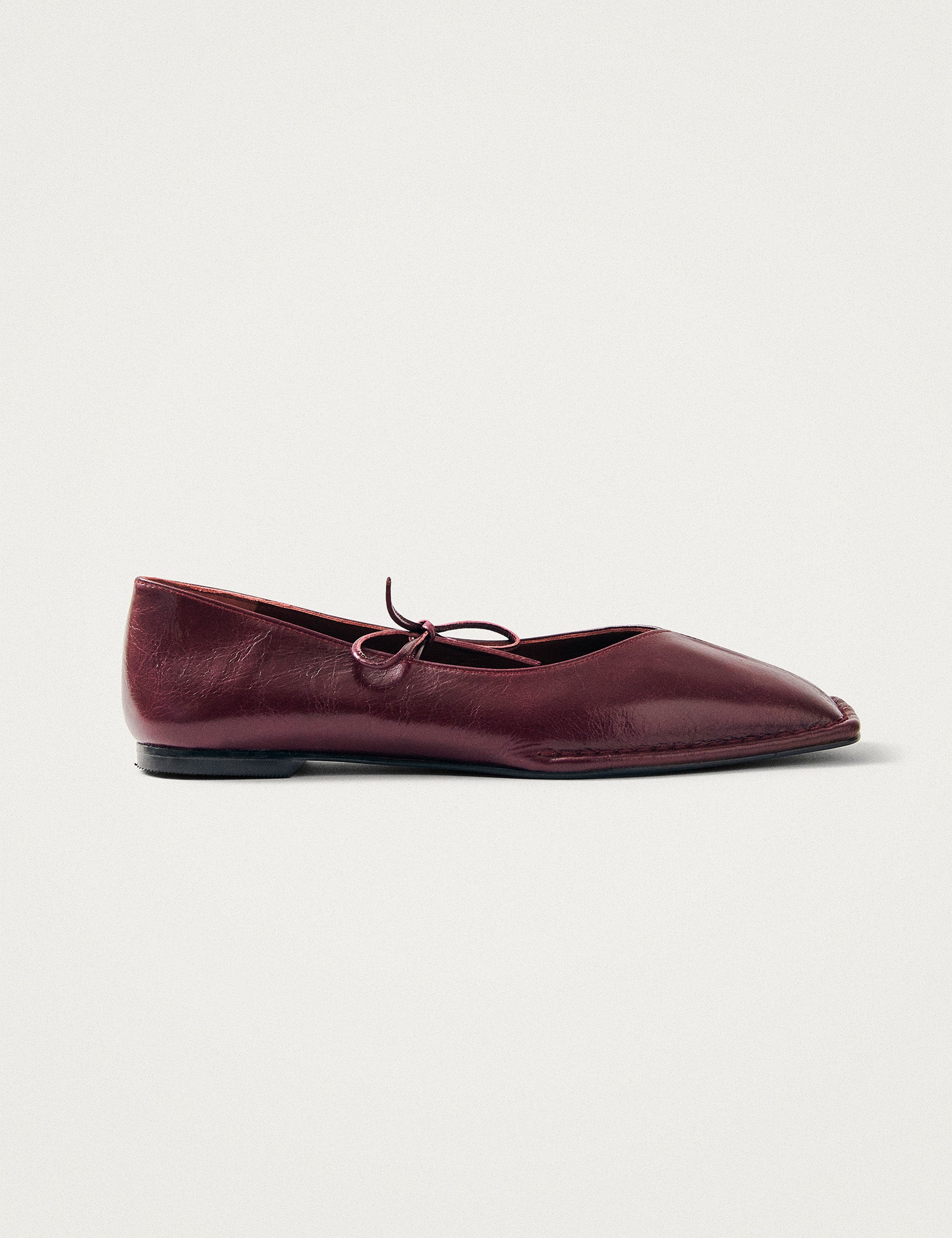 Alohas Burgundy Leather Ballet Flats Alohas Burgundy Leather Ballet Flats