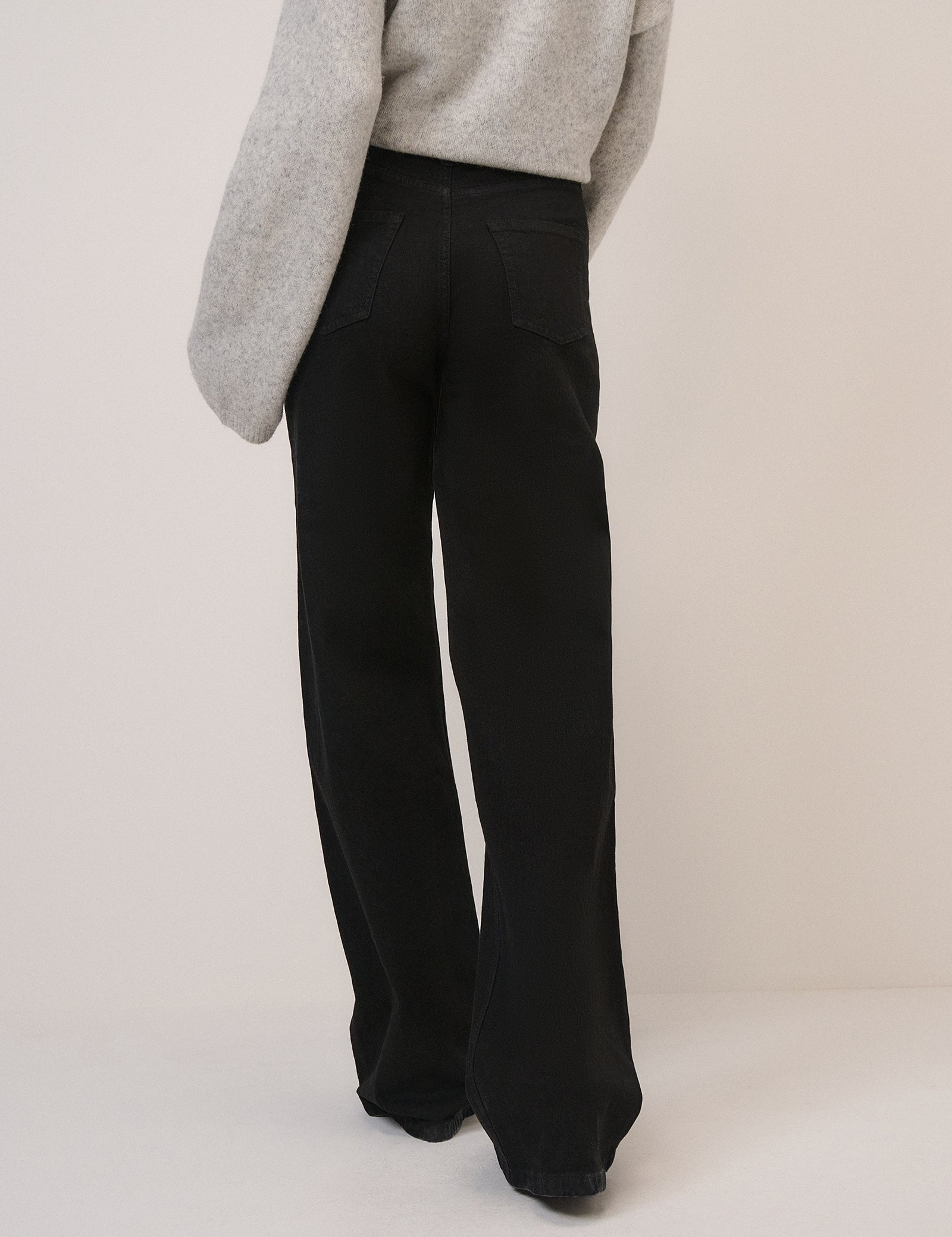 Black High Rise Soho Wide Leg Jeans