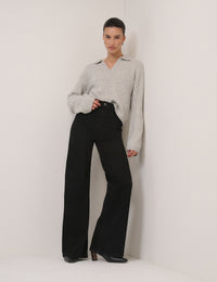 Black High Rise Soho Wide Leg Jeans