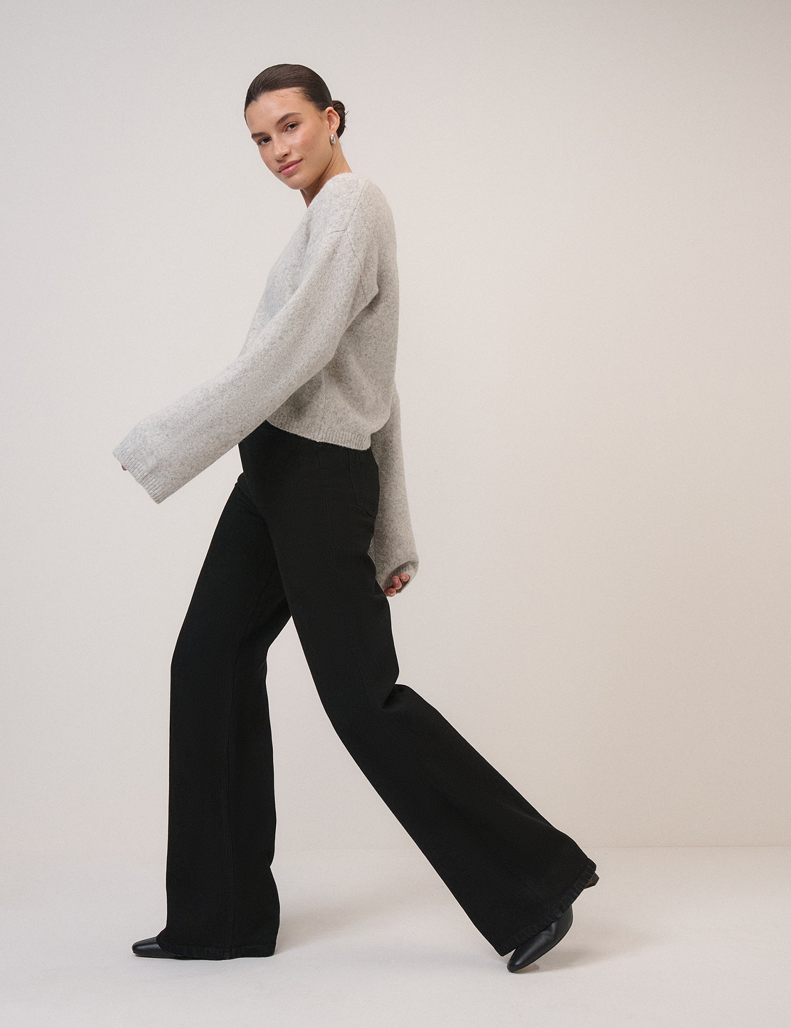 Black High Rise Soho Wide Leg Jeans
