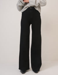 Black High Rise Soho Wide Leg Jeans