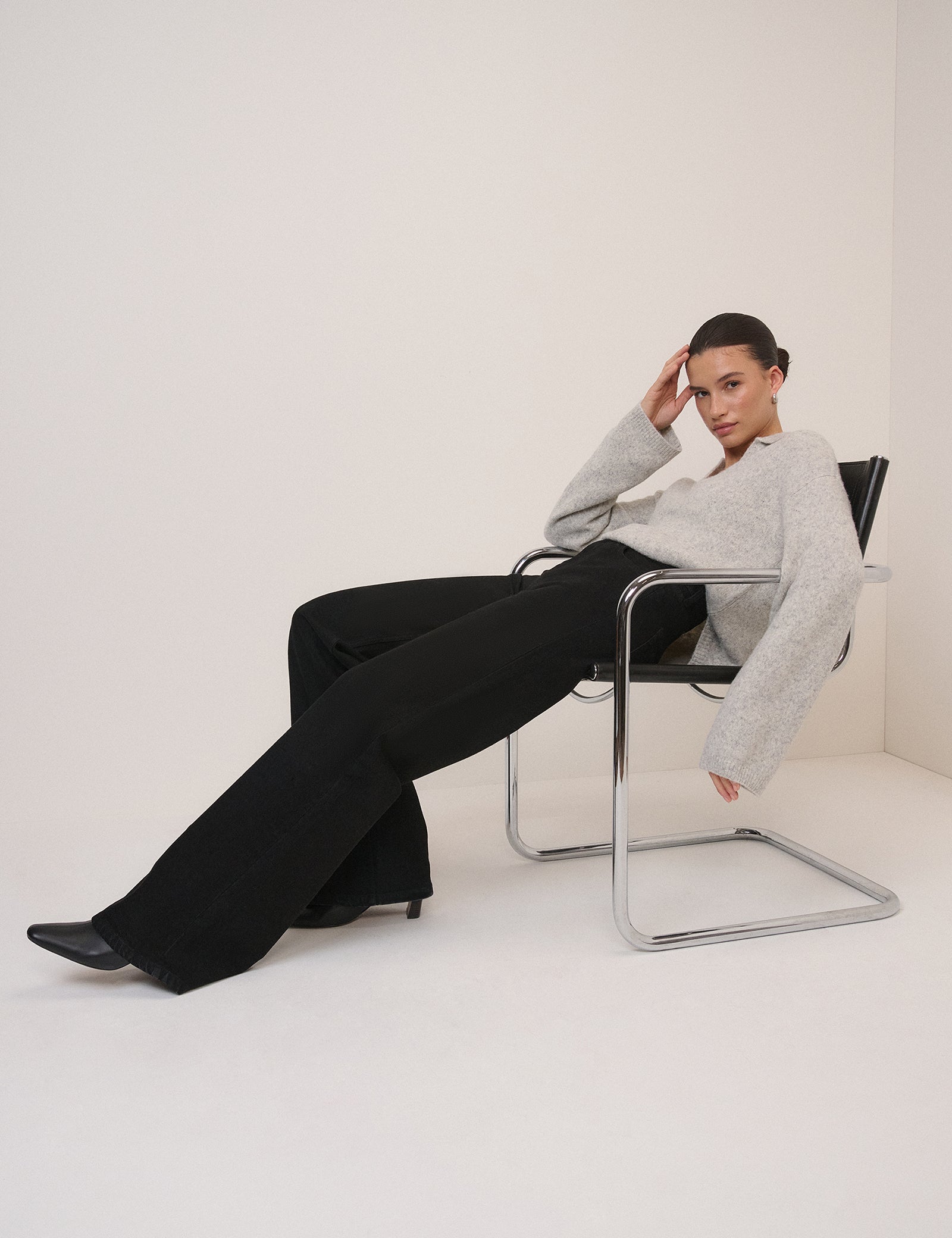 Black High Rise Soho Wide Leg Jeans