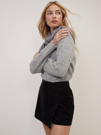 Black Cord Mini Skort