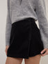Black Cord Mini Skort