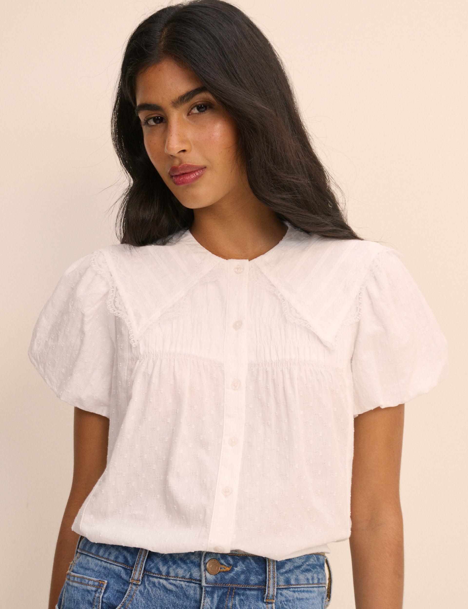 White Puff Sleeve Augusta Blouse