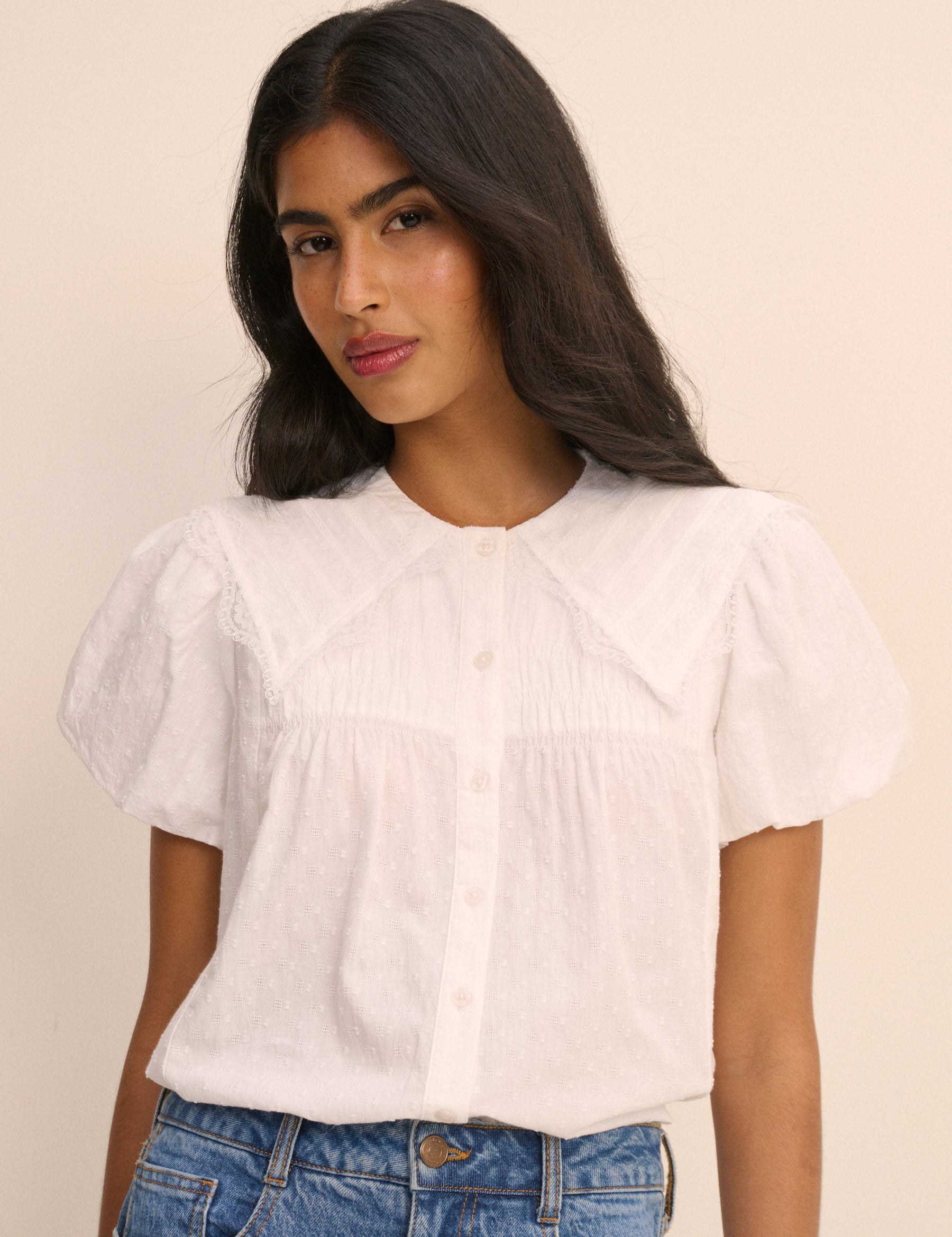 White Puff Sleeve Augusta Blouse
