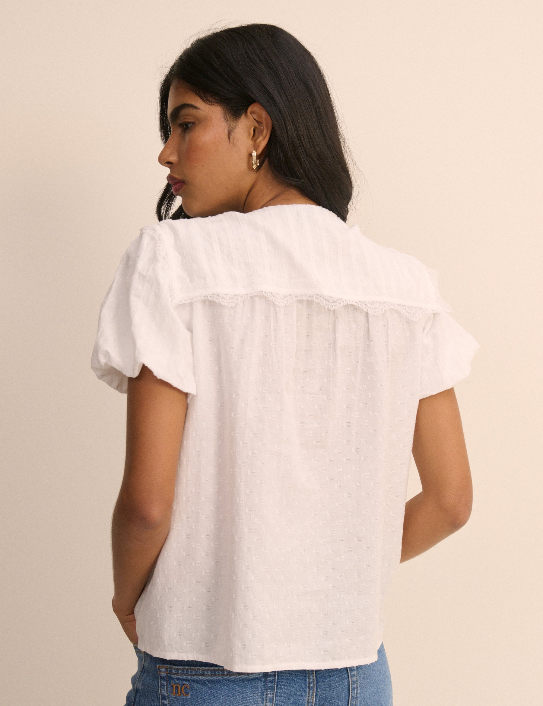 White Puff Sleeve Augusta Blouse