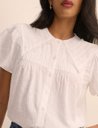 White Puff Sleeve Augusta Blouse