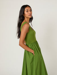 Green Colorado Midi Dress