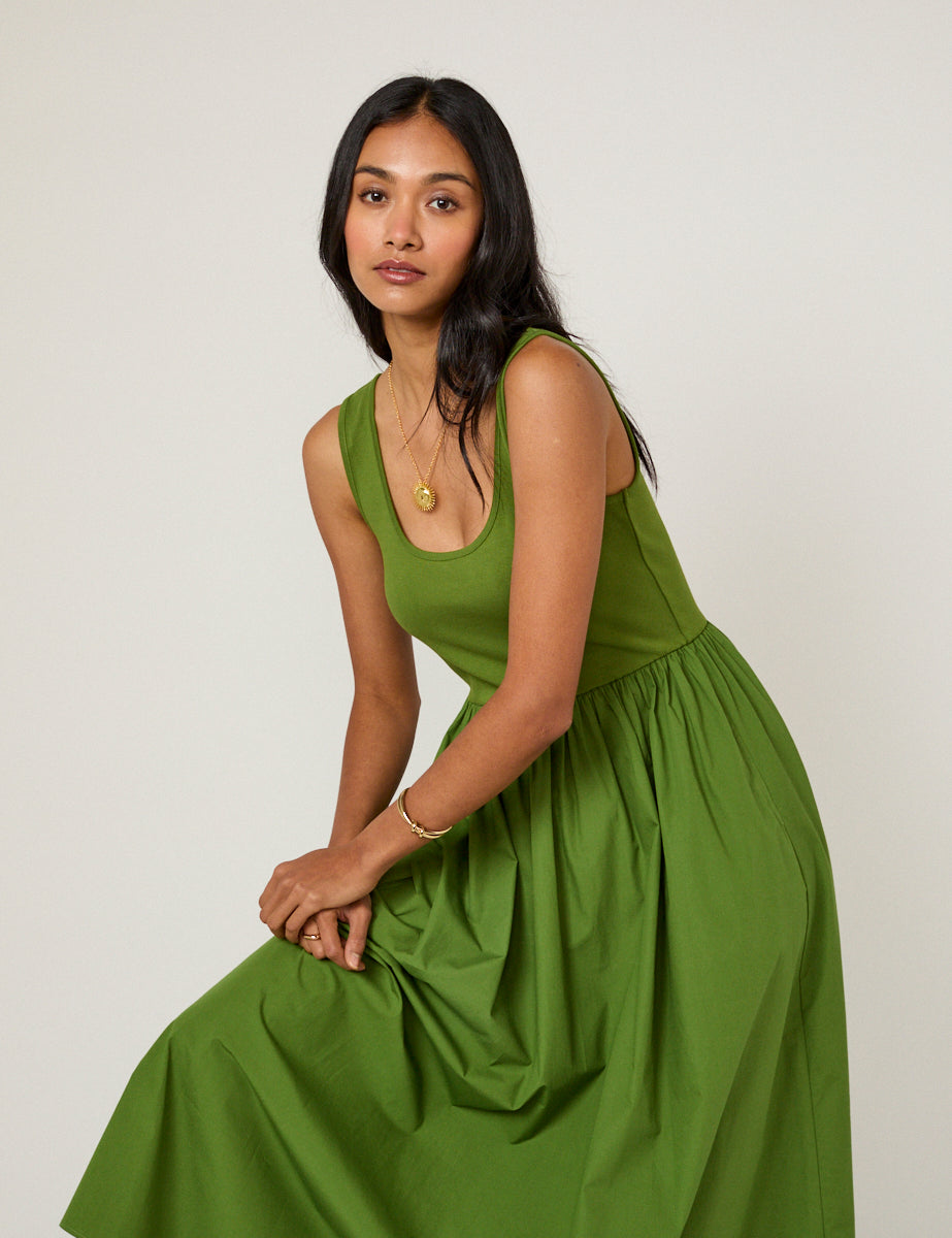 Green Colorado Midi Dress