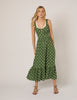 Green Polka Dot Heather Midi Dress