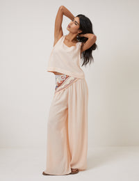 Pink Wide Leg Trousers