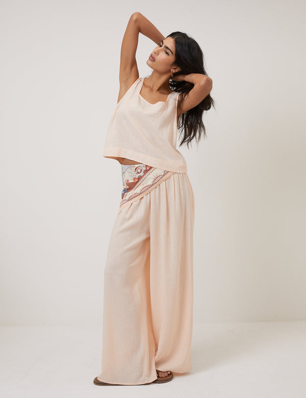 Pink Wide Leg Trousers