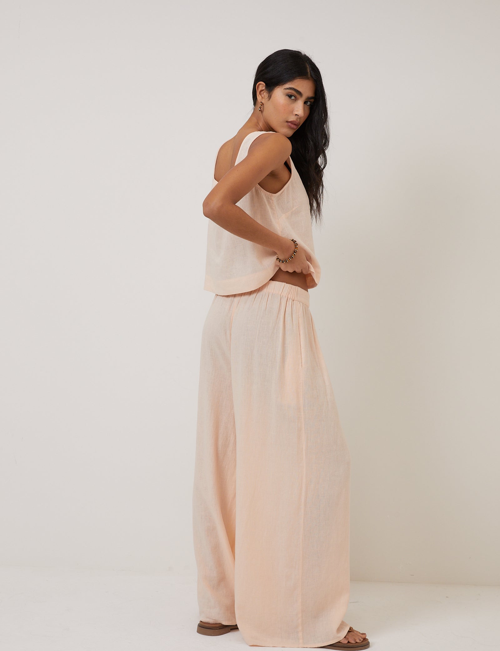Pink Wide Leg Trousers