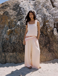Pink Wide Leg Trousers