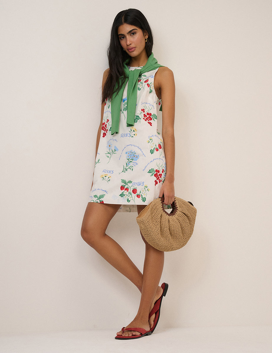 White Printed Palermo Mini Dress White Printed Palermo Mini Dress